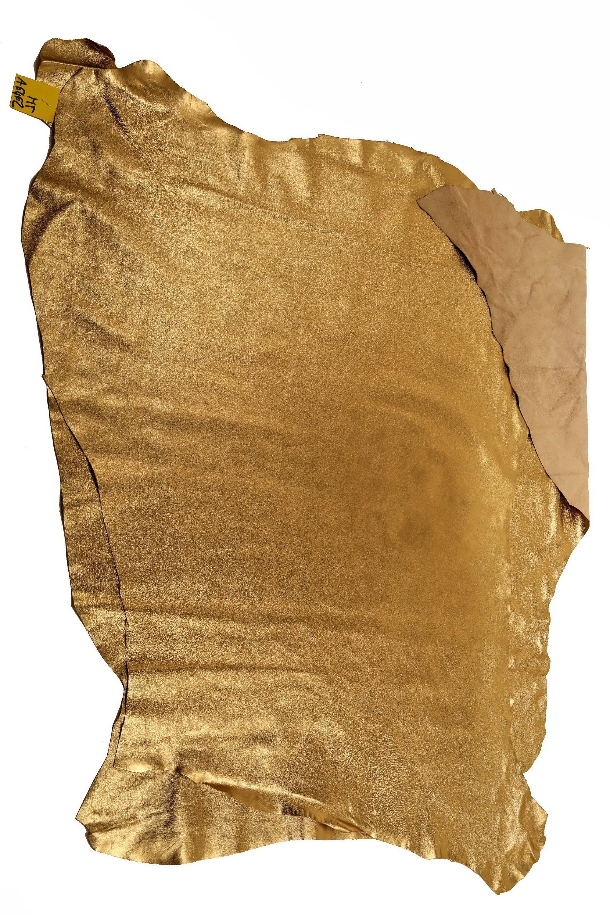 Metallic BRONZE LEATHER skin, smoothsoft laminated lmabskin, brown glossy sheepskin, quite soft B16062-MT La Garzarara