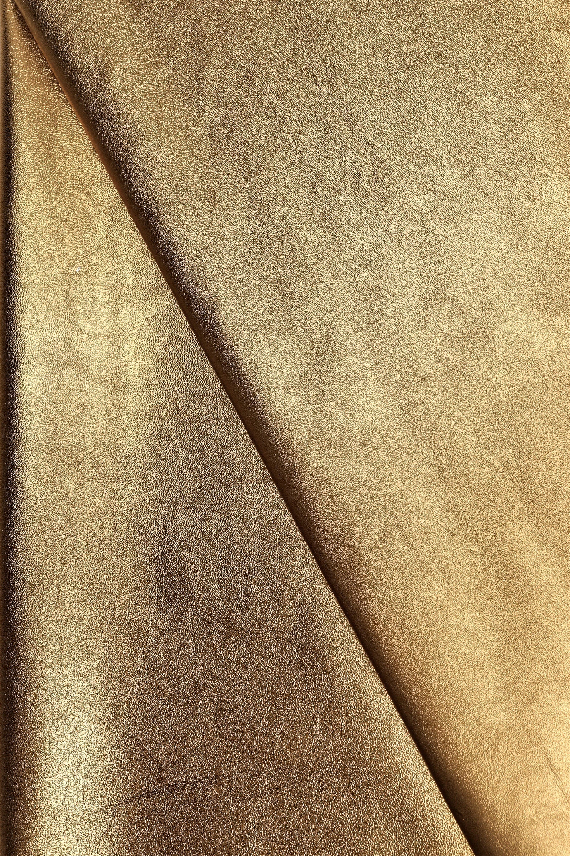 Metallic BRONZE LEATHER skin, smoothsoft laminated lmabskin, brown glossy sheepskin, quite soft B16062-MT La Garzarara
