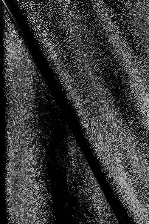 Black PATENT NAPLACK leather hide, glossy wrinkled calfskin, elegant soft cowhide 0.7 - 0.9 mm for hobbyists B19872-TB La Garzarara
