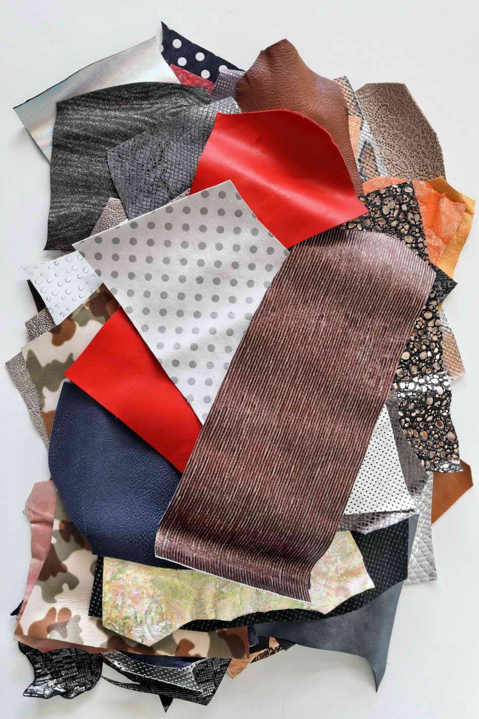 Patterned Leather Scraps, 5x6 Assorted Prints and Textures, Mixed Specialty Craft Pieces for crafter La Garzarara