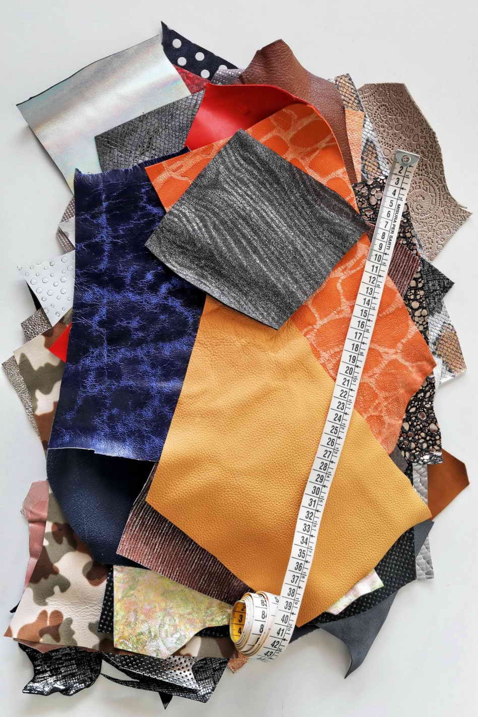 Patterned Leather Scraps, 5x6 Assorted Prints and Textures, Mixed Specialty Craft Pieces for crafter La Garzarara
