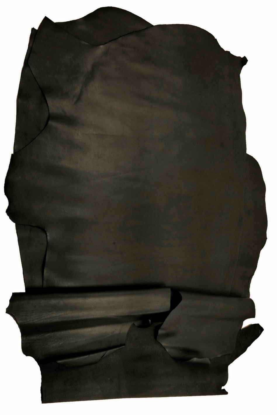 Black SMOOTH leather hide, semi glossy soft calfskin, SILKY cowhide for crafting, 1.0 -1.1 mm B18602-TB La Garzarara