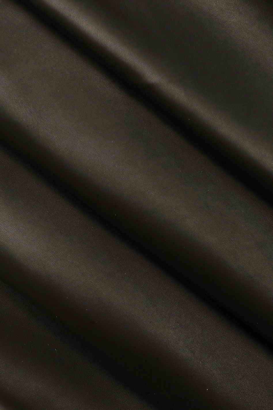 Black SMOOTH leather hide, semi glossy soft calfskin, SILKY cowhide for crafting, 1.0 -1.1 mm B18602-TB La Garzarara