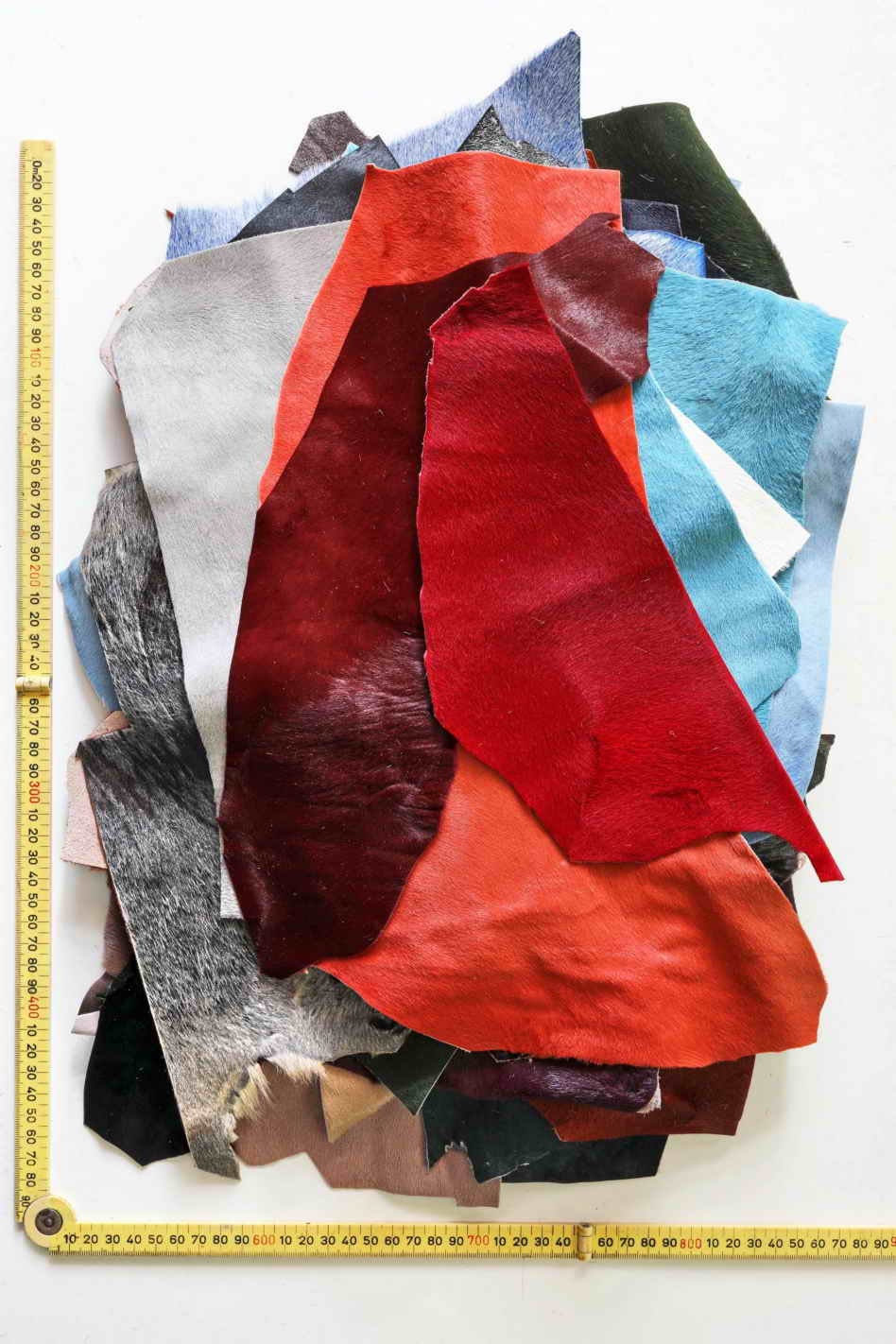 Hair On Leather Pieces, Colorful Cavallino Scraps, Solid Shade Pony Offcuts for Earrings and Handmade B008 La Garzarara