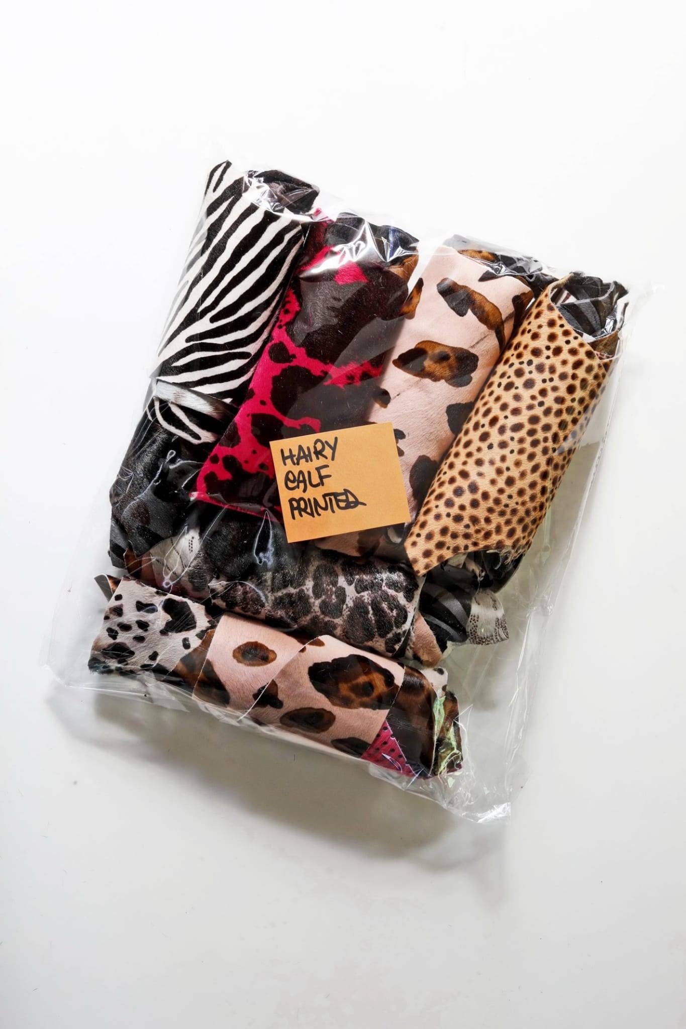 Cavallino Leather Pieces, Printed Hair On Scraps, Patterned Cowhide, Animal prints pony Offcuts for Earrings and Crafts B006 La Garzarara