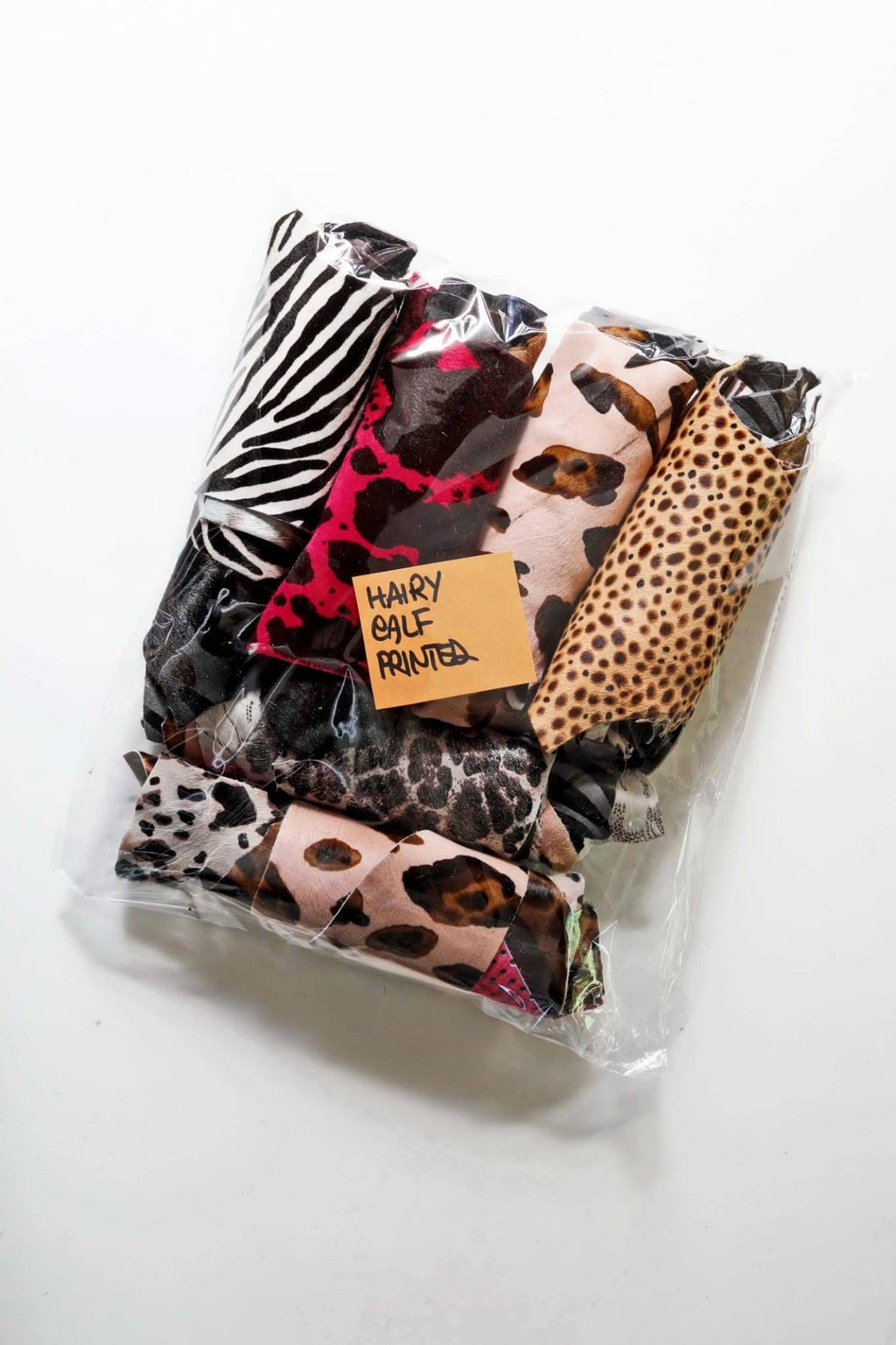 Cavallino Leather Pieces, Printed Hair On Scraps, Patterned Cowhide, Animal prints pony Offcuts for Earrings and Crafts B006 La Garzarara