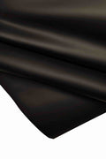 Black Burnished Leather Hide, matt Rub Off cowhide, smooth Matt calfskin, quite stiff, ideal for crafting 1.8-2.0 mm B10997-TB La Garzarara