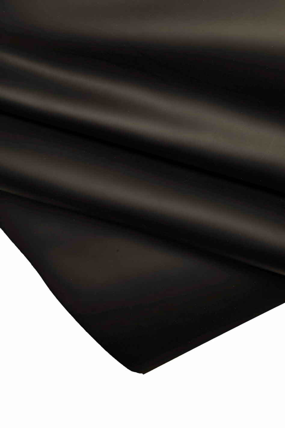 Black Burnished Leather Hide, matt Rub Off cowhide, smooth Matt calfskin, quite stiff, ideal for crafting 1.8-2.0 mm B10997-TB La Garzarara