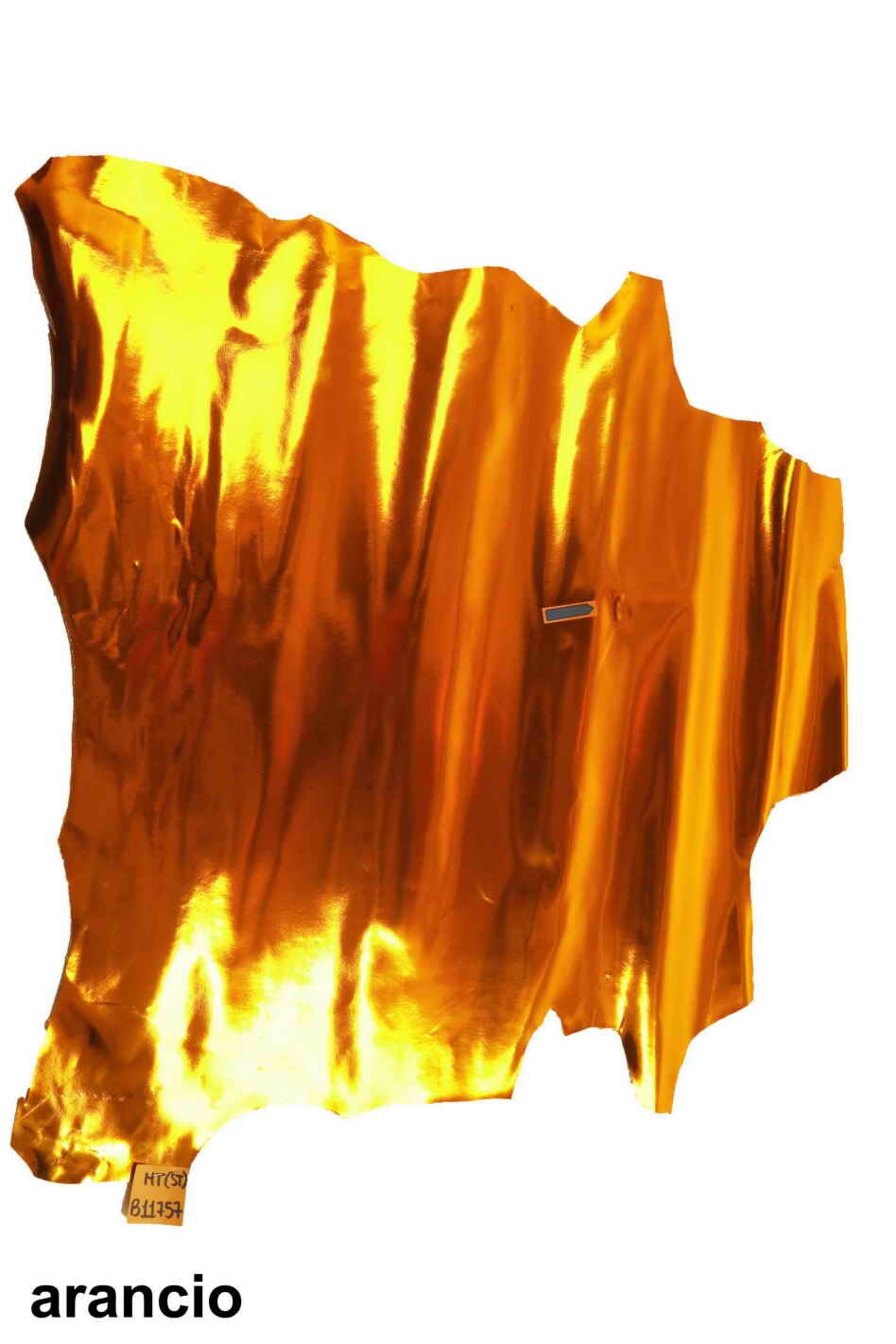 MIRROR metallic leather hides - Fuchsia yellow orange smooth laminated goatskins stiff shiny skins for crafting B11757-MT La Garzarara