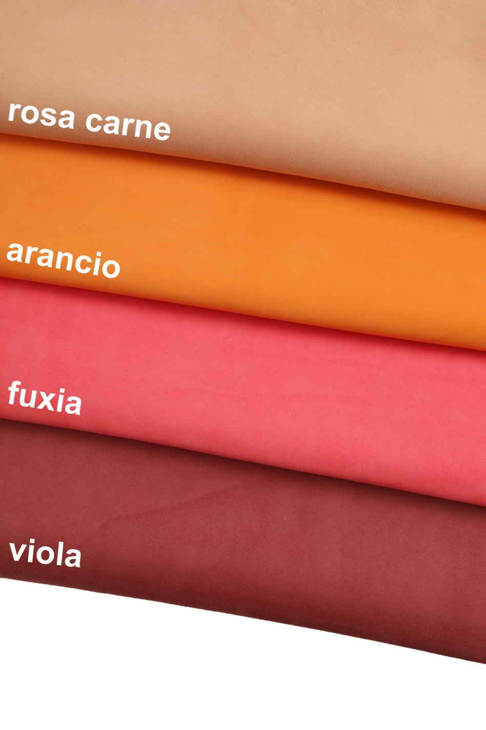 Colored suede leather hides, suede textured velour goatskin B11823-TU La Garzarara