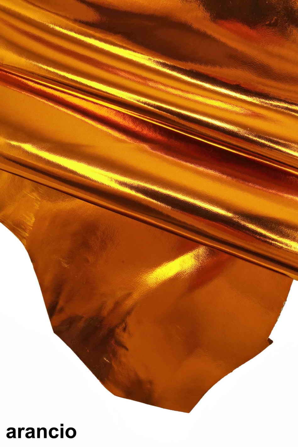 MIRROR metallic leather hides - Fuchsia yellow orange smooth laminated goatskins stiff shiny skins for crafting B11757-MT La Garzarara