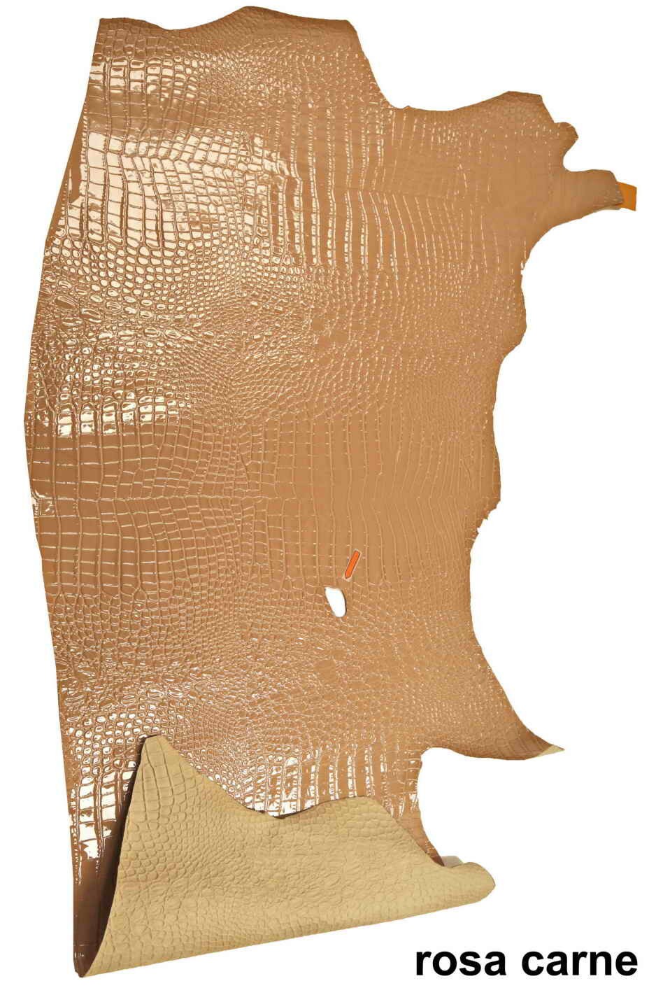 Patent crocodile LEATHER hides, croc lacquer embossed cowhide B12218-ST