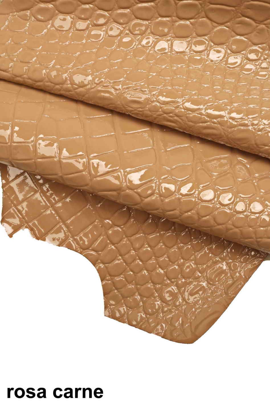 Patent crocodile LEATHER hides, croc lacquer embossed cowhide B12218-ST