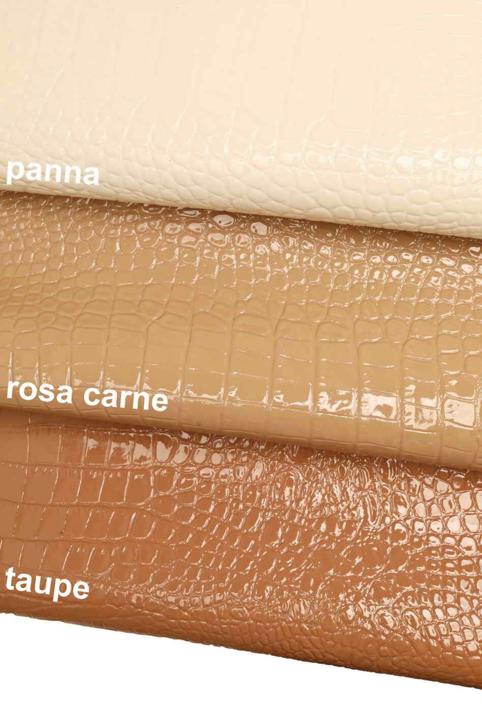 Patent crocodile LEATHER hides, croc lacquer embossed cowhide B12218-ST