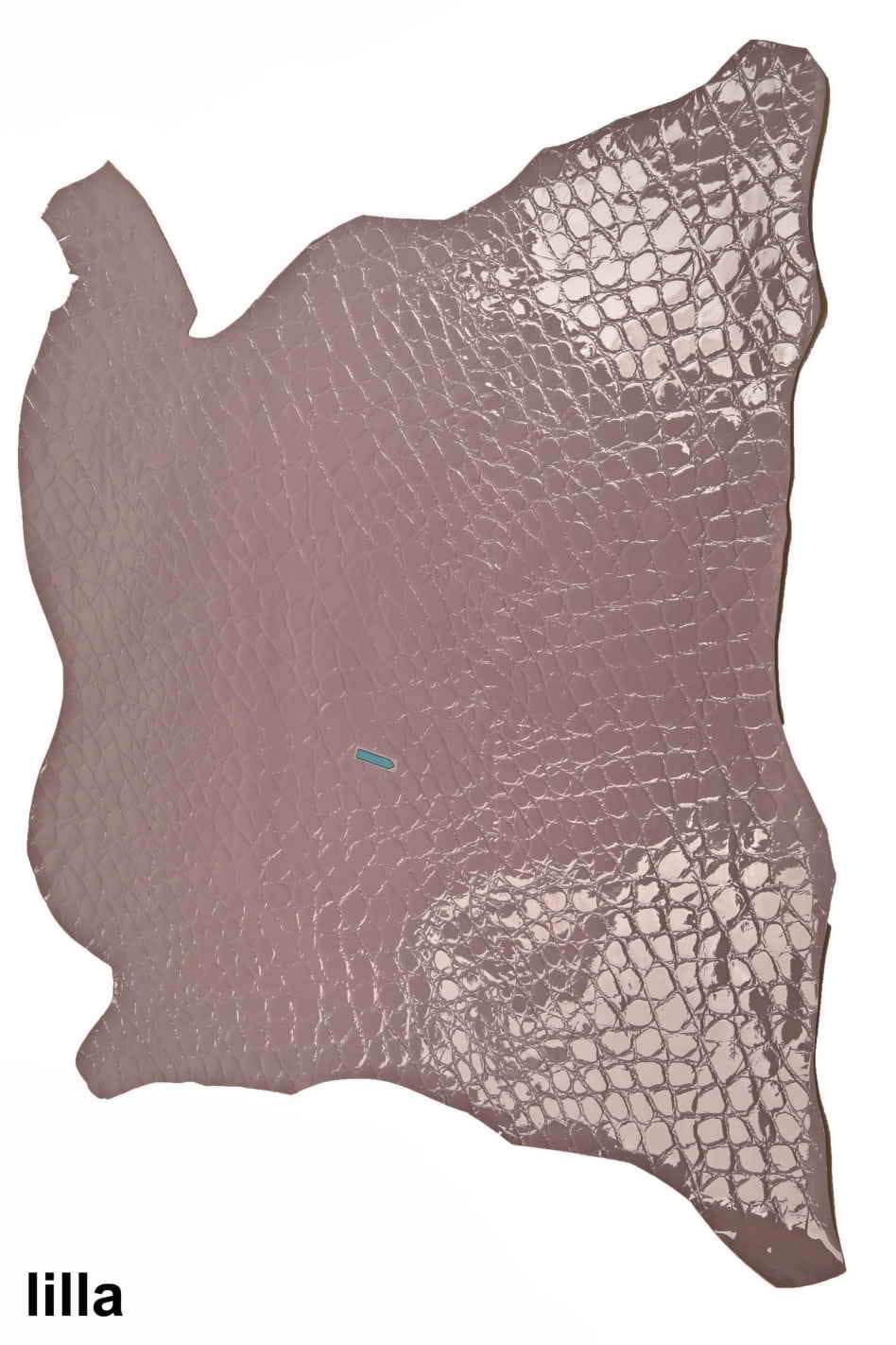 Glossy CROCODILE Patent leather hide embossed croco calfskin skin, lilac coral sky blue, 1.1-1.3 mm B12225-ST La Garzarara