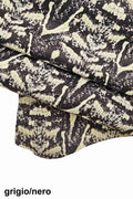 SNAKESKIN Cowhide hide – Jungle PYTHON Print Beige Grey Black Textured Reptile skin B12329-ST La Garzarara