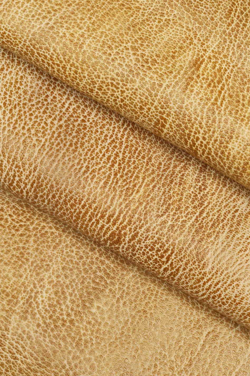 RUSTIC distressed Italian soft leather skins, brown hazelnut vintage matte goatskin - grainy grain textured hide B12628-VT La Garzarara