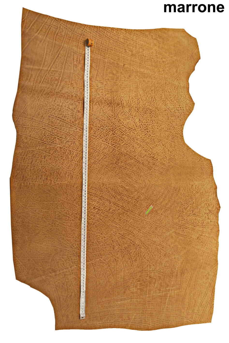 ELEPHANT leather hides - green brown hazelnut printed natural cowhide skins - distressed textured cow B12735-VT La Garzarara