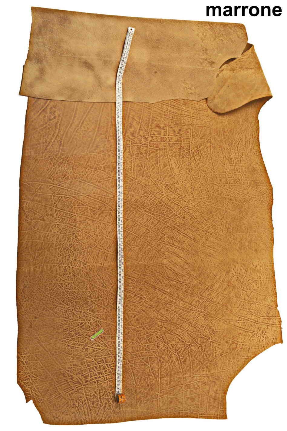 ELEPHANT leather hides - green brown hazelnut printed natural cowhide skins - distressed textured cow B12735-VT La Garzarara