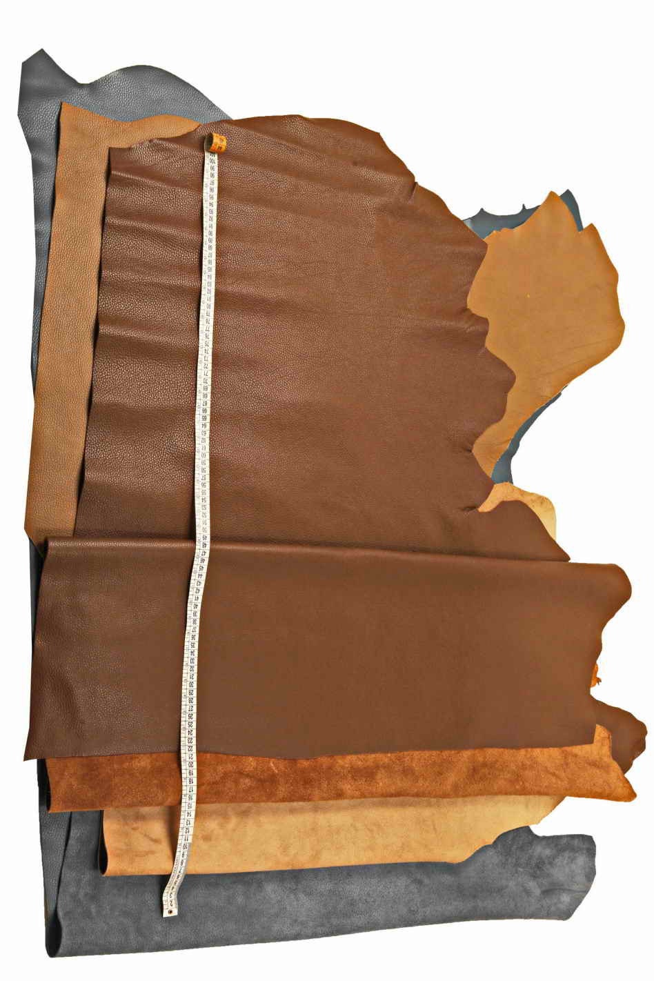 Tan camel calf cowhide leather hide skin, soft brown grain leather for bags wallets and crafts B12770-VT La Garzarara