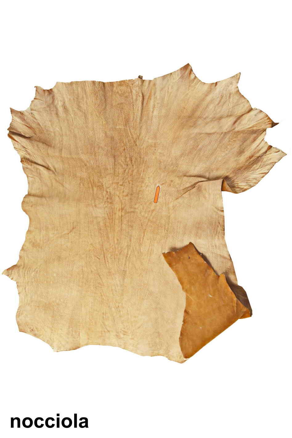 RUSTIC distressed Italian soft leather skins, brown hazelnut vintage matte goatskin - grainy grain textured hide B12628-VT La Garzarara