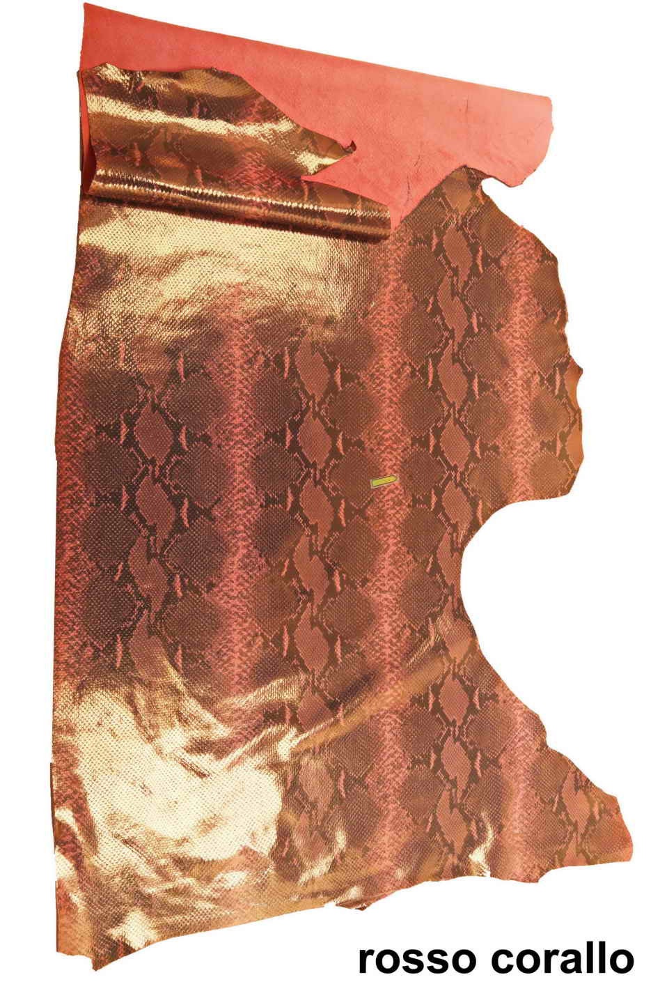 Red GRAY snakeskin leather hides - italian printed python snake cowhide skins - reptile textured cow B12823-MT(st) La Garzarara