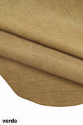 ELEPHANT leather hides - green brown hazelnut printed natural cowhide skins - distressed textured cow B12735-VT La Garzarara