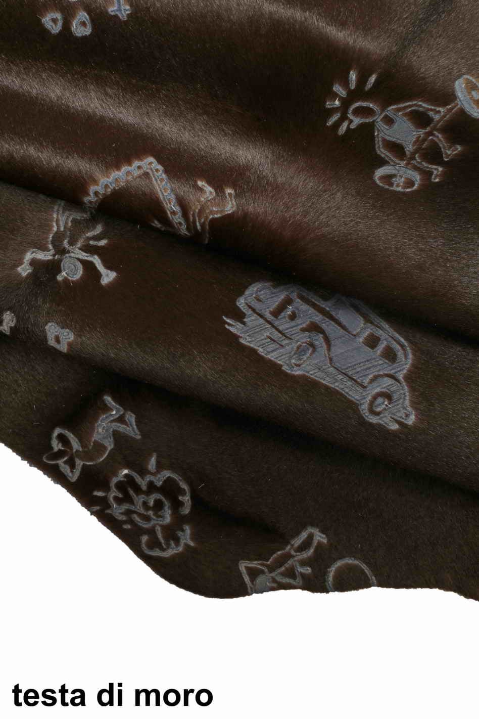 Rare Printed Hair on leather, unique fancy ponyskin B12868-CV La Garzarara