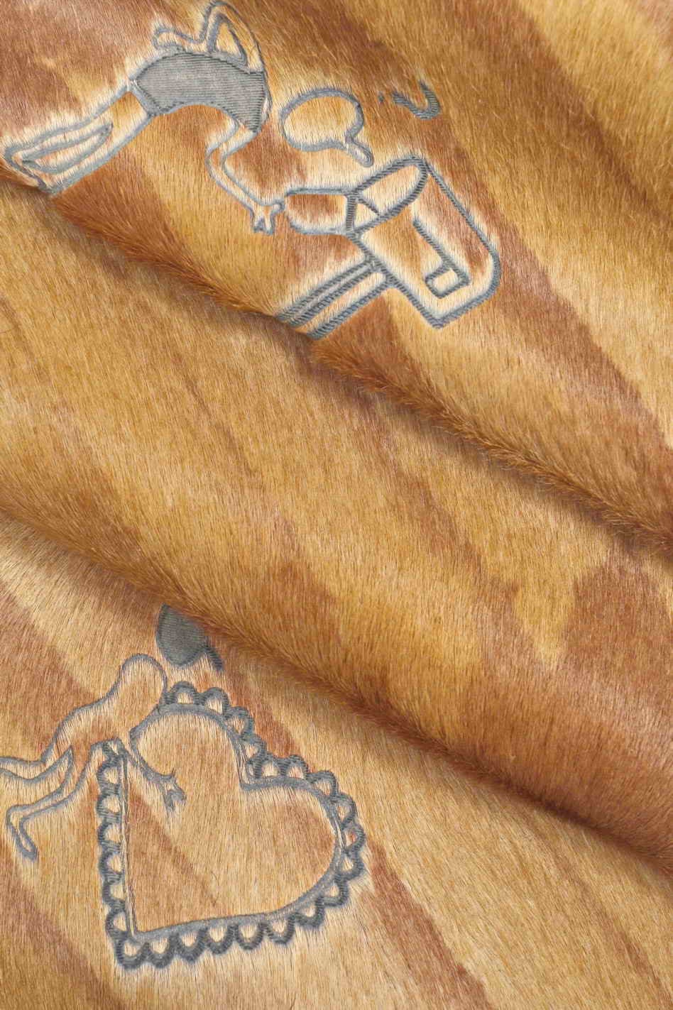 Rare Printed Hair on leather, unique fancy ponyskin B12868-CV La Garzarara
