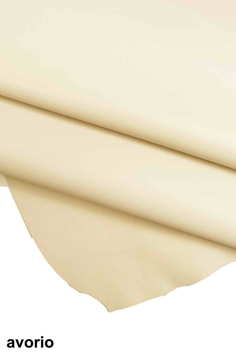 IVORY lambskins leather hide -light cream sheepskins - silky nappa leather for crafter B12886-TU La Garzarara