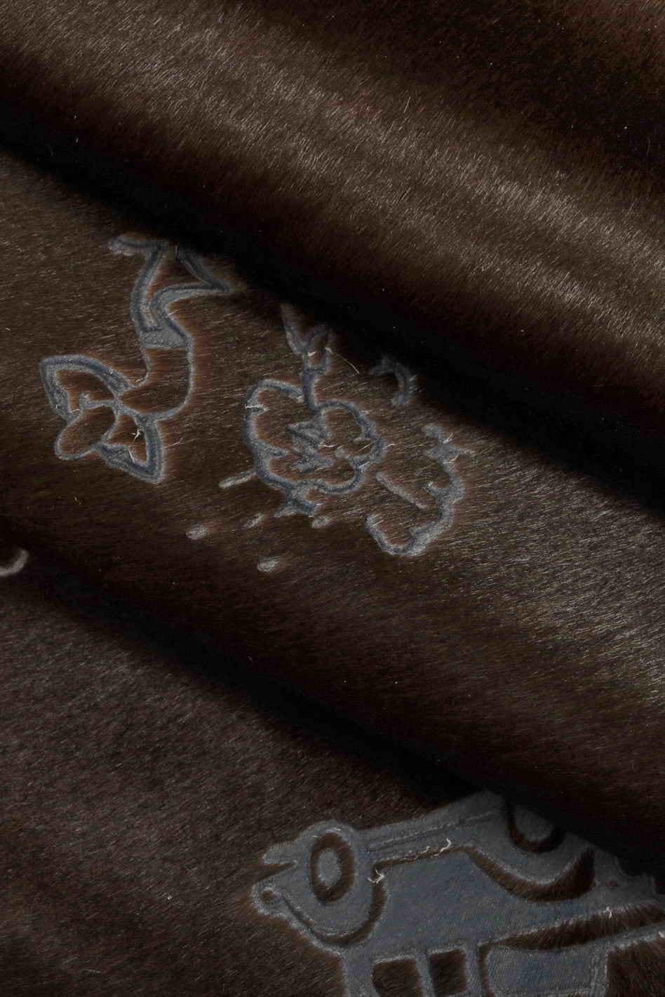 Rare Printed Hair on leather, unique fancy ponyskin B12868-CV La Garzarara