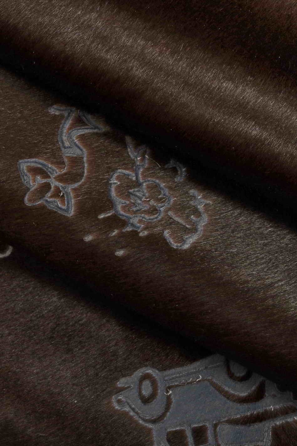 Rare Printed Hair on leather, unique fancy ponyskin B12868-CV La Garzarara