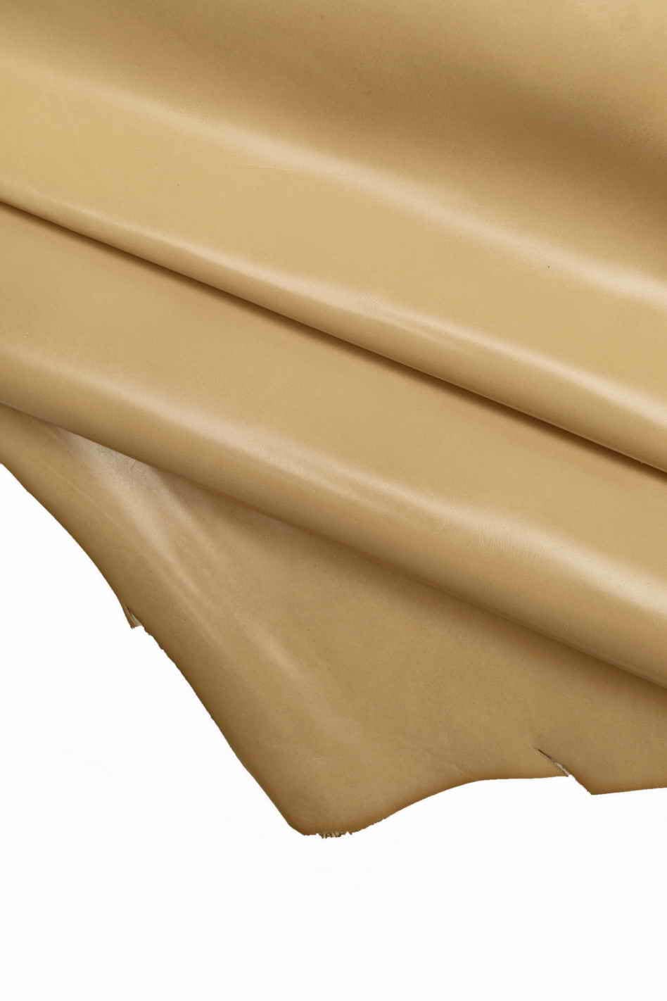 Natural Color Leather, High-Quality Full Grain Calfskin, Glossy Beige Hide with Slightly Stiff Texture B13097-TU La Garzarara