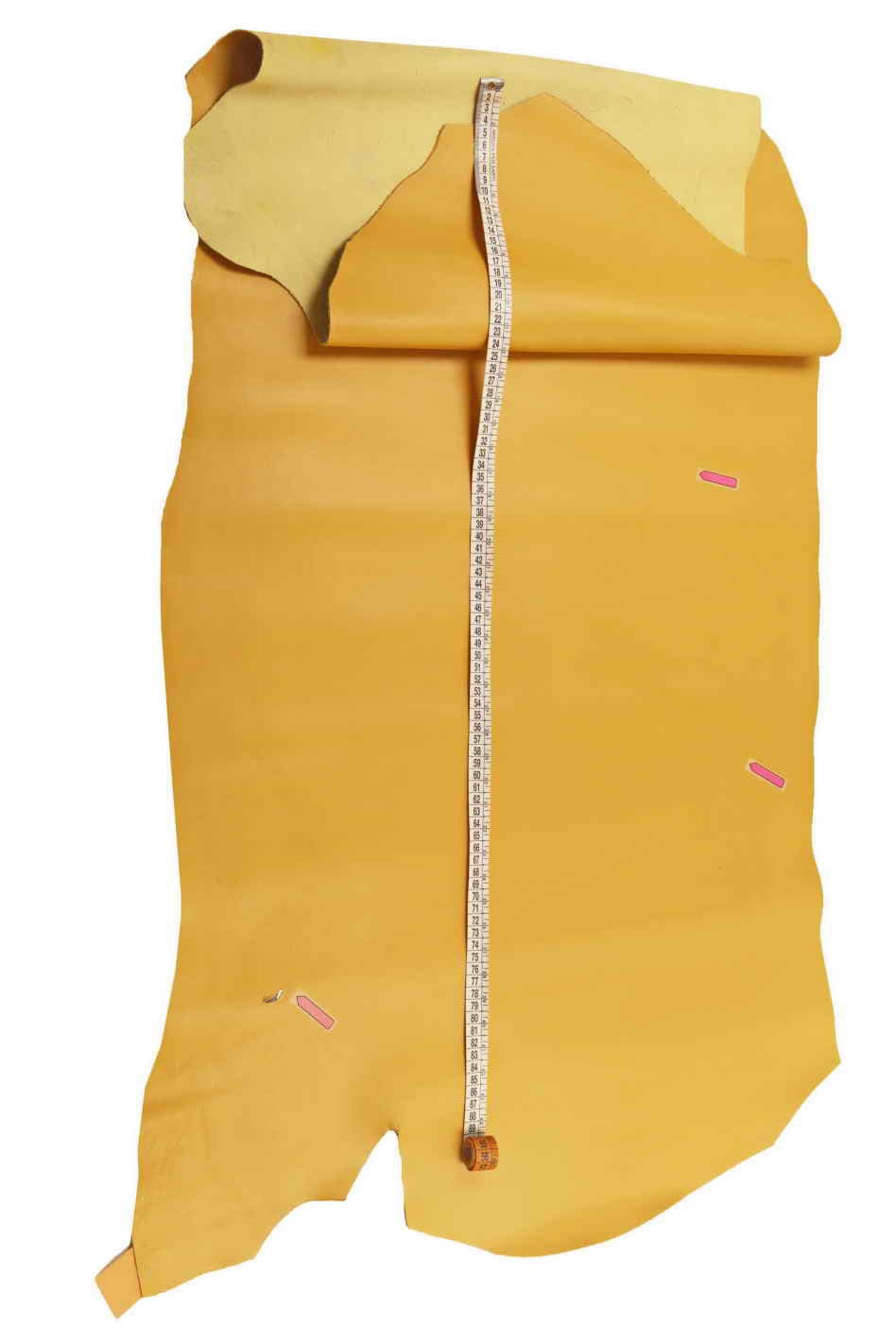 YELLOW SOFT leather hide, smooth cowhide, premium full grain calfskin 1.1 - 1.3 mm, ideal for crafters B13066-TU La Garzarara