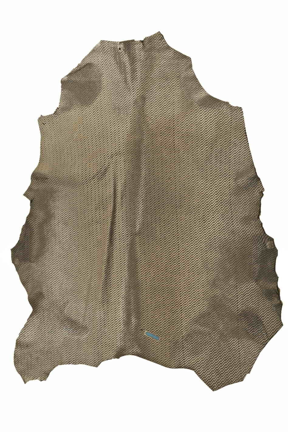 STEEL METAL hair on leather hide, geometrical printed metallic pony calfskin, engraved textured soft cowhide B13165-CV La Garzarara