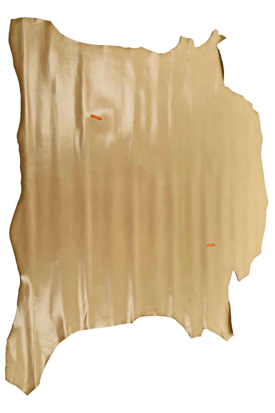 Natural Color Leather, High-Quality Full Grain Calfskin, Glossy Beige Hide with Slightly Stiff Texture B13097-TU La Garzarara