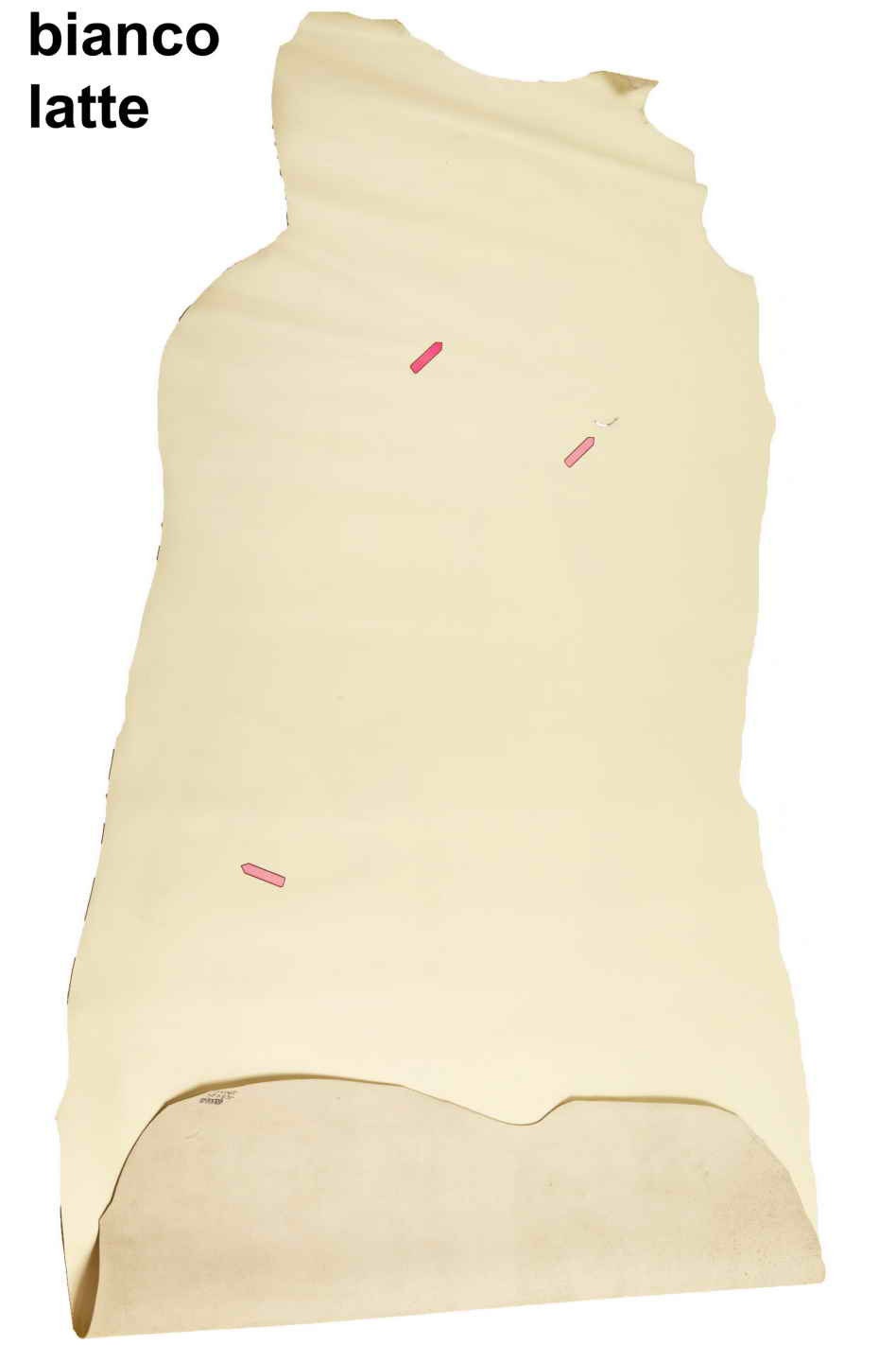 Premium cow hides LEATHER, natural full grain cowhide cream white taupe mud, solid smooth skins B13077-TU La Garzarara