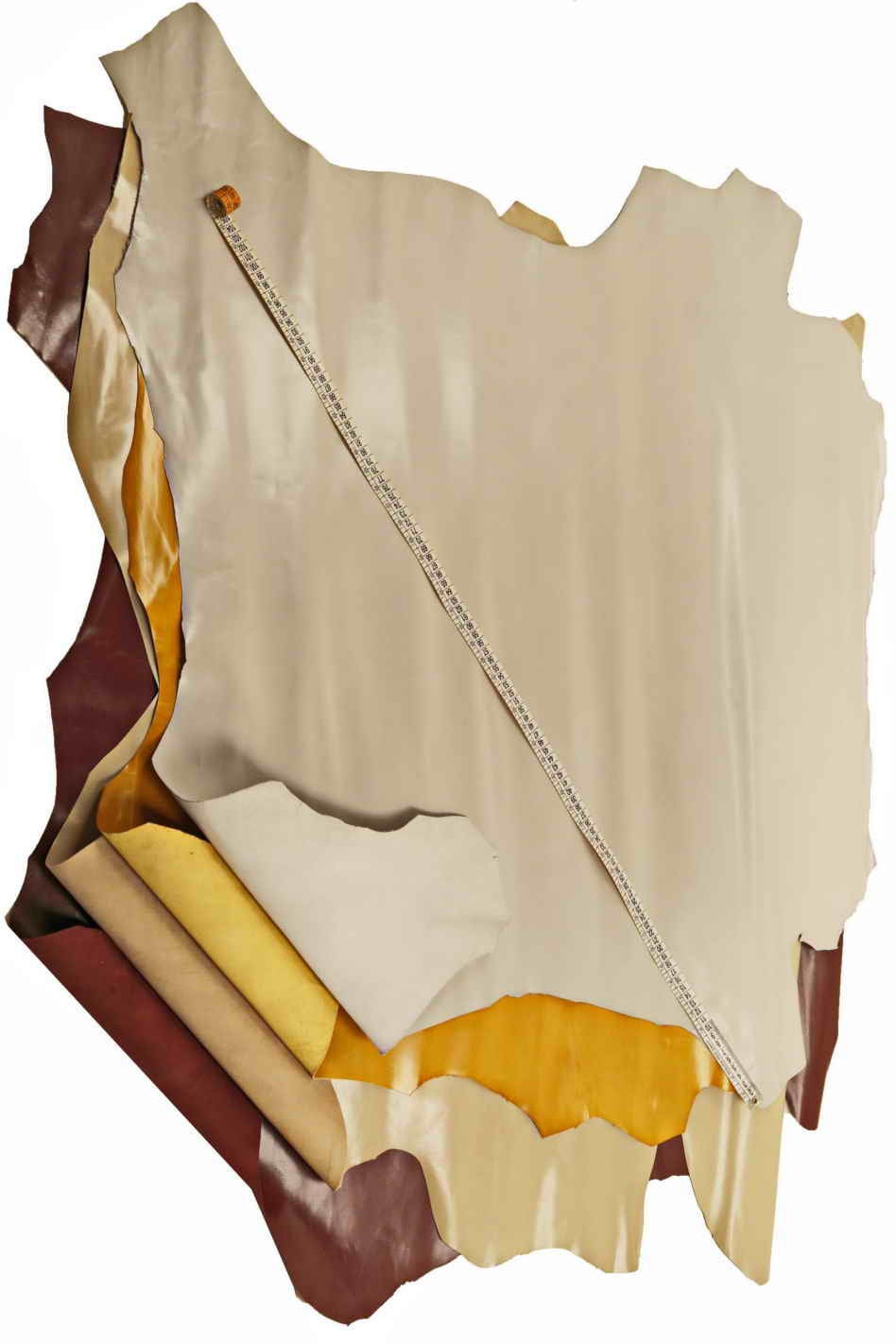 PREMIUM baby calf leather skins, Full grain Italian Calf Leather upholstery calfskin beige/yellow/light grey/burgundy B13088-TU La Garzarara
