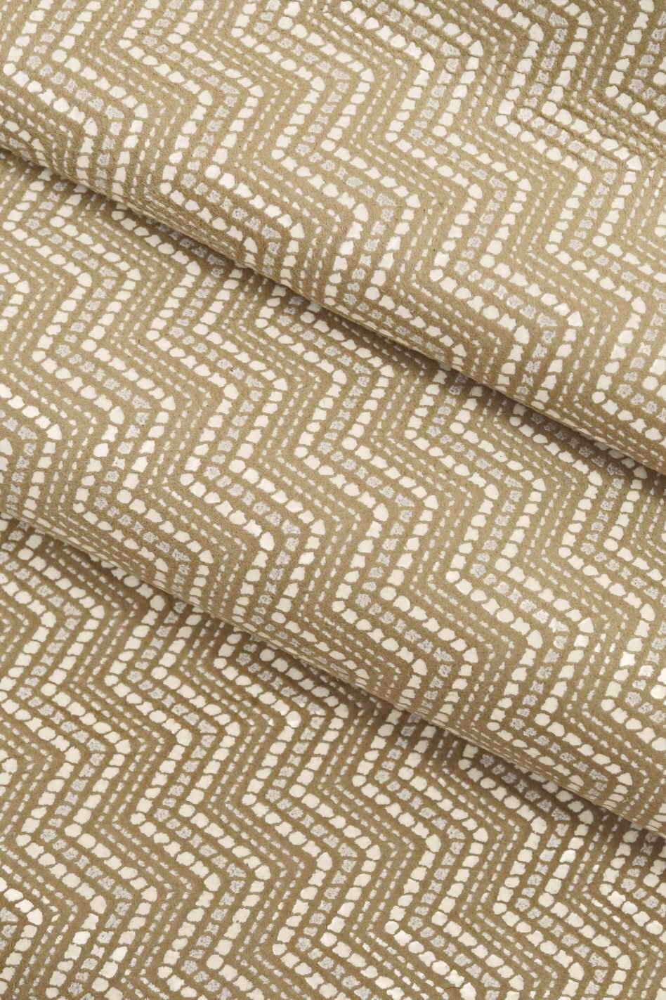 Beige CHEVRON patterned leather hide geometric zig zag printed suede skin elegant smooth 1.0-1.2 mm B13012-ST La Garzarara