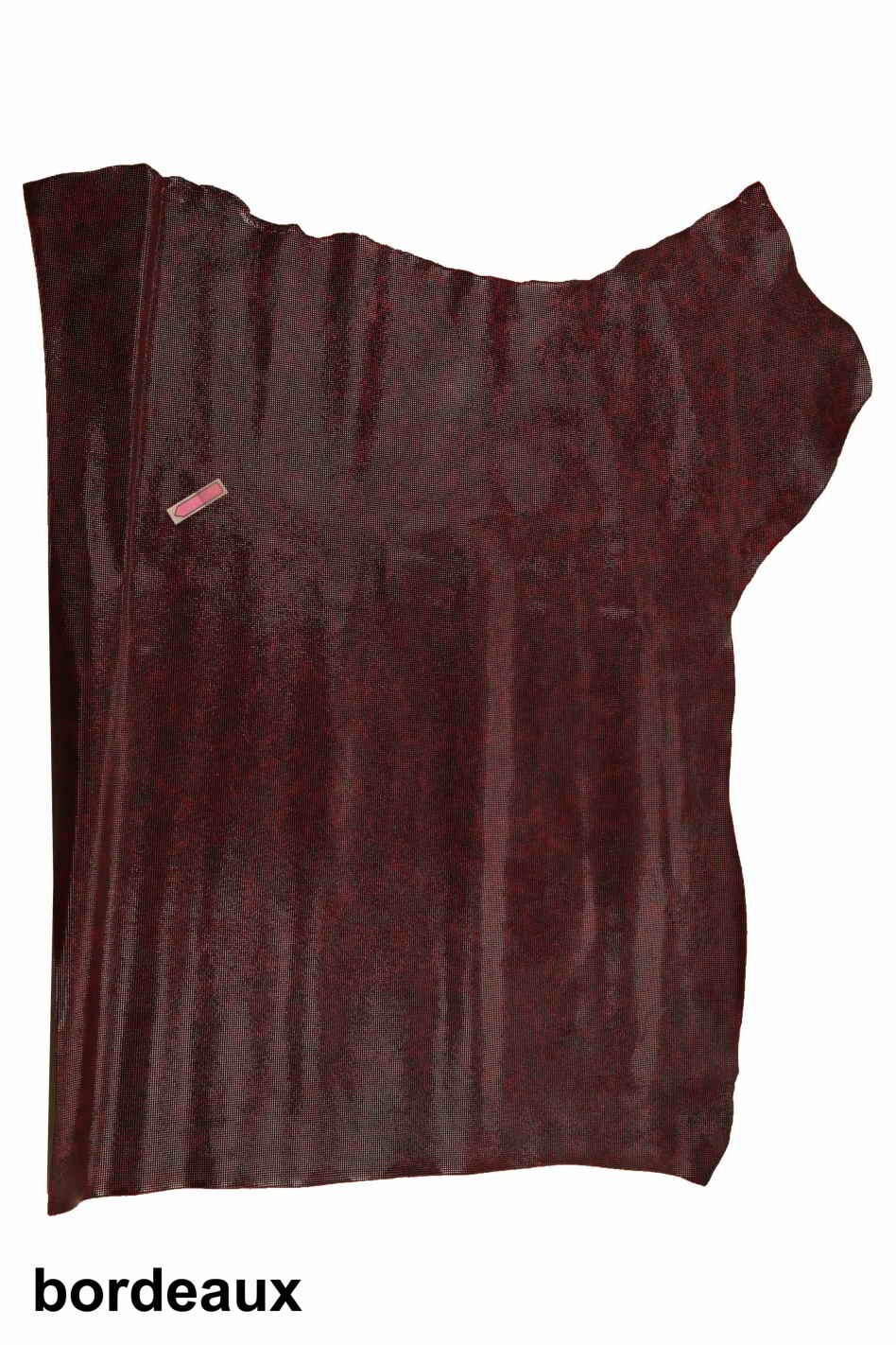 Embossed patent leather hide, antiqued glossy cowhide, shiny printed cow skins B13015-VT La Garzarara