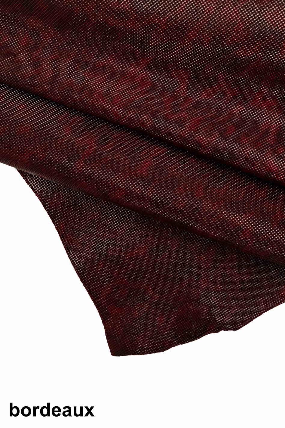 Embossed patent leather hide, antiqued glossy cowhide, shiny printed cow skins B13015-VT La Garzarara