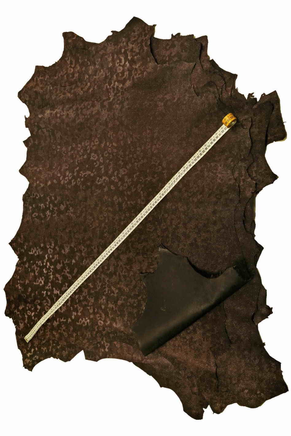 Burgundy CAMOUFLAGE printed leather hide, camo textured goat skins for crafting B13168-MT(st) La Garzarara*