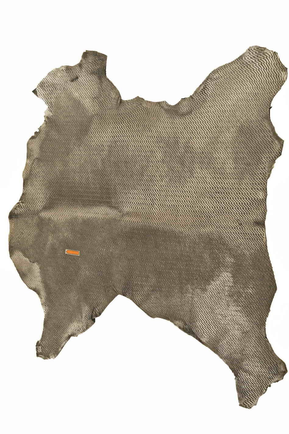 STEEL METAL hair on leather hide, geometrical printed metallic pony calfskin, engraved textured soft cowhide B13165-CV La Garzarara