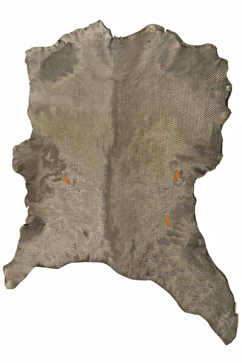 STEEL METAL hair on leather hide, geometrical printed metallic pony calfskin, engraved textured soft cowhide B13165-CV La Garzarara