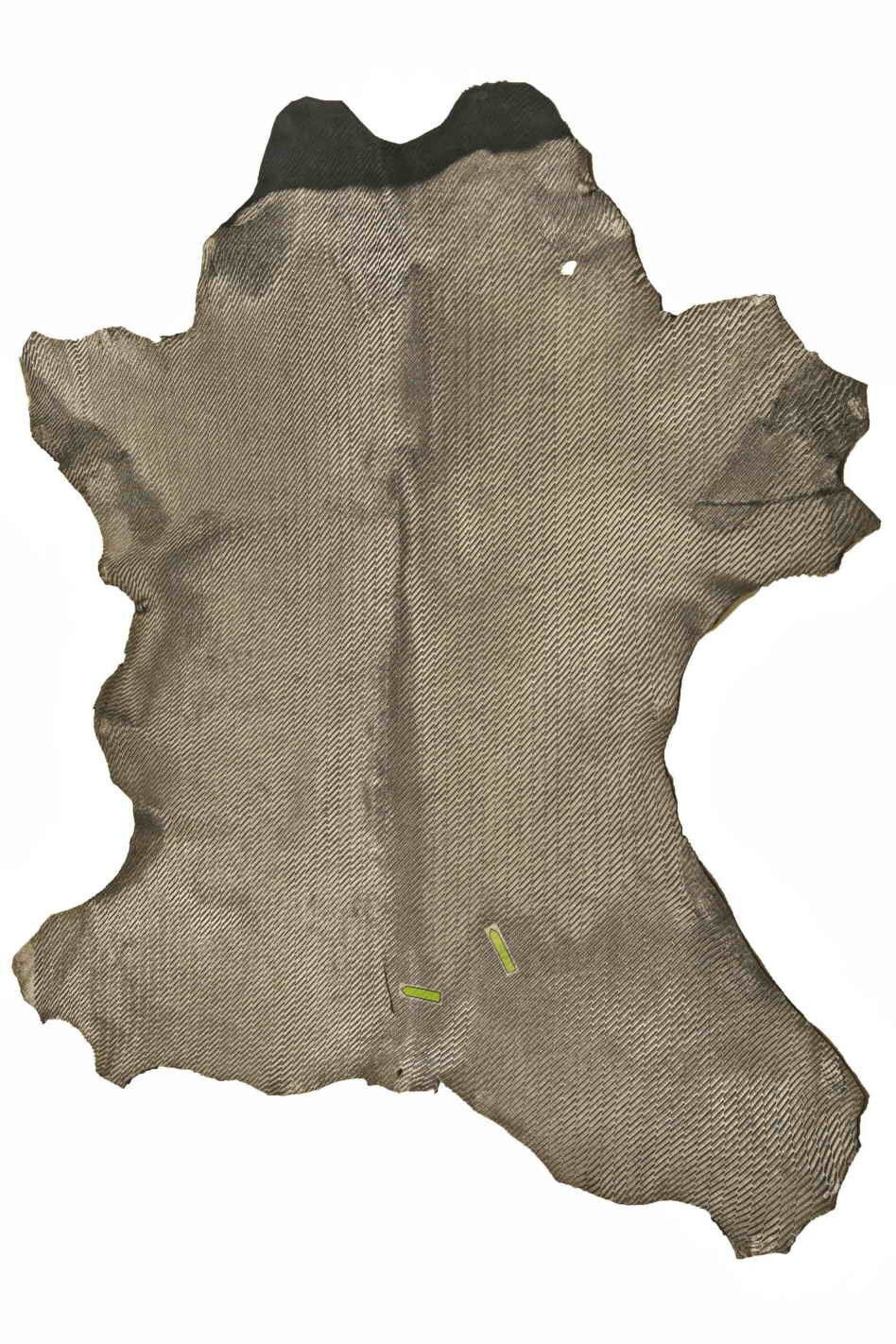 STEEL METAL hair on leather hide, geometrical printed metallic pony calfskin, engraved textured soft cowhide B13165-CV La Garzarara