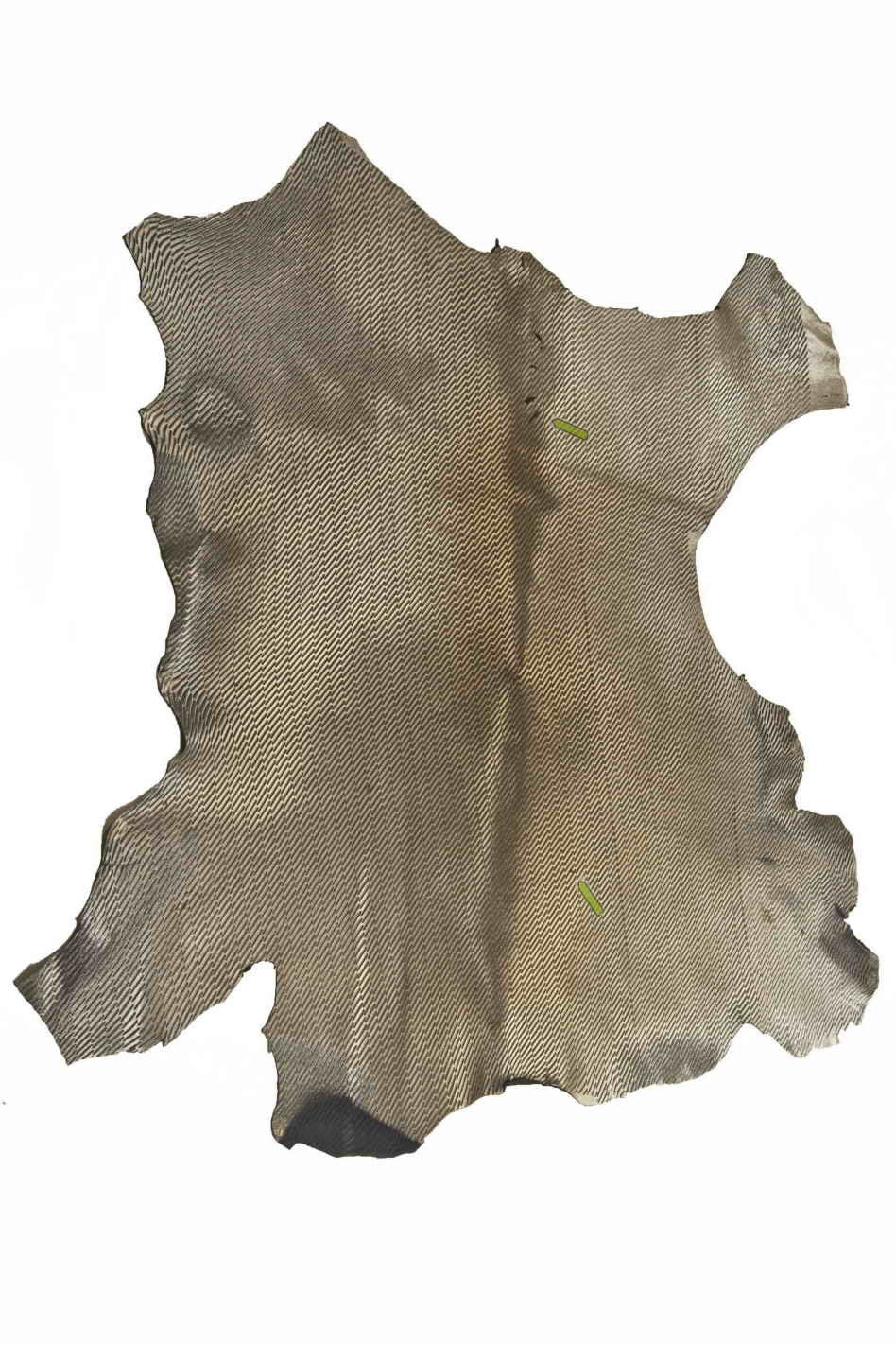 STEEL METAL hair on leather hide, geometrical printed metallic pony calfskin, engraved textured soft cowhide B13165-CV La Garzarara