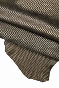 STEEL METAL hair on leather hide, geometrical printed metallic pony calfskin, engraved textured soft cowhide B13165-CV La Garzarara