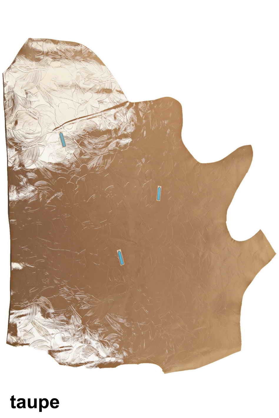 Floral leather hides - powder pink/taupe/orange patent printed cowhide - glossy embossed italian skins B12105-ST