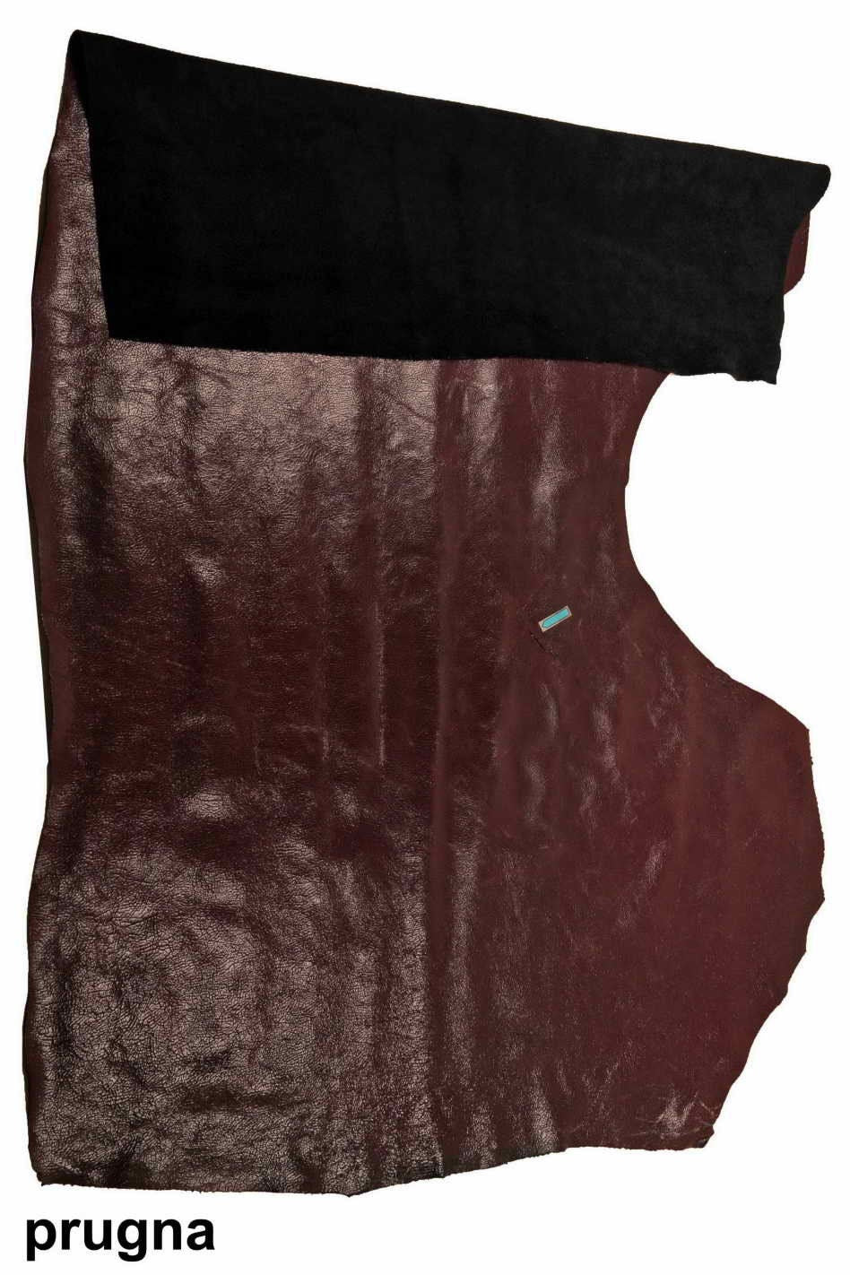 Crinkly leather hides, Green grey purple glossy wrinkled cowhide, crackled shiny skins B13234-ST La Garzarara