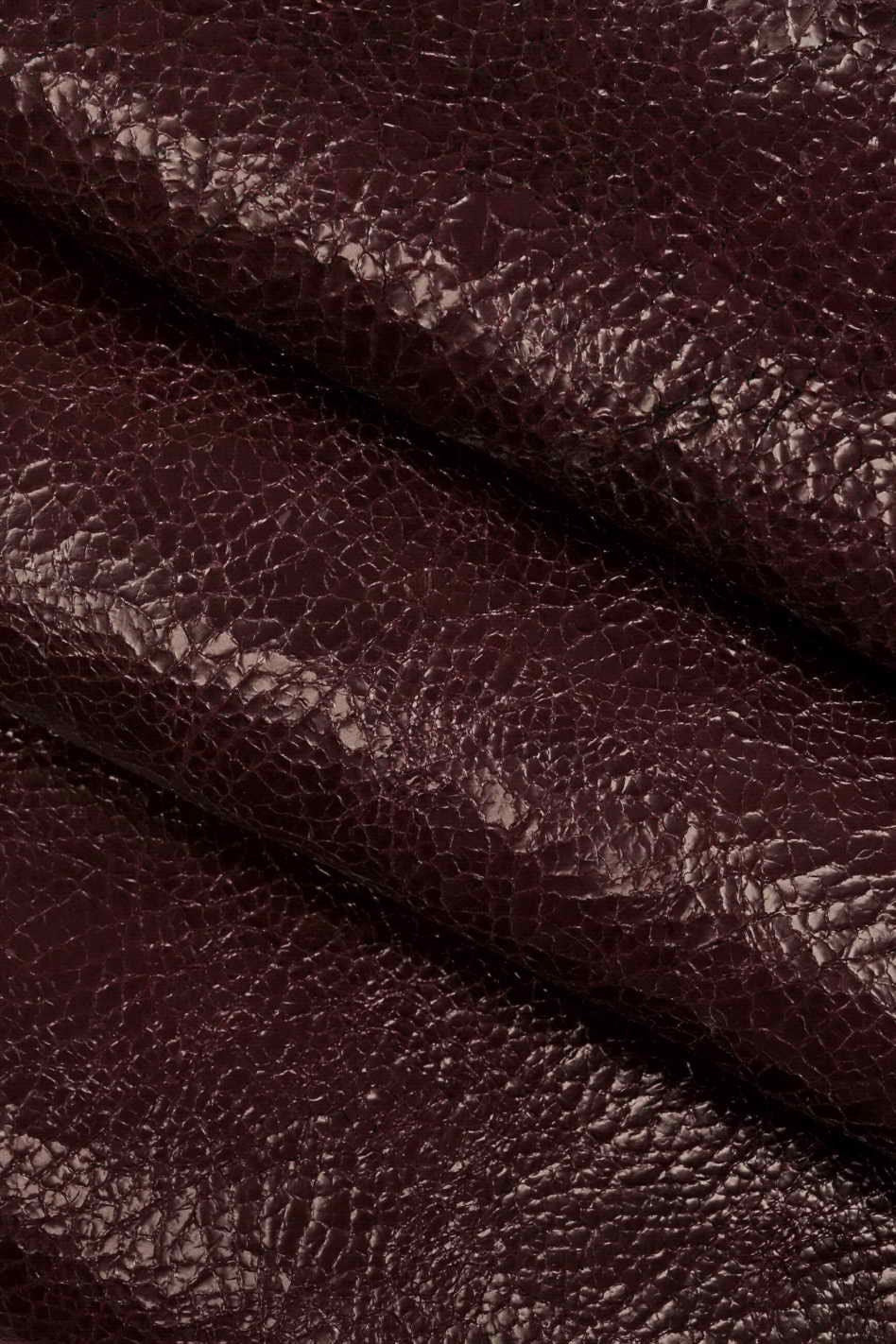 Crinkly leather hides, Green grey purple glossy wrinkled cowhide, crackled shiny skins B13234-ST La Garzarara